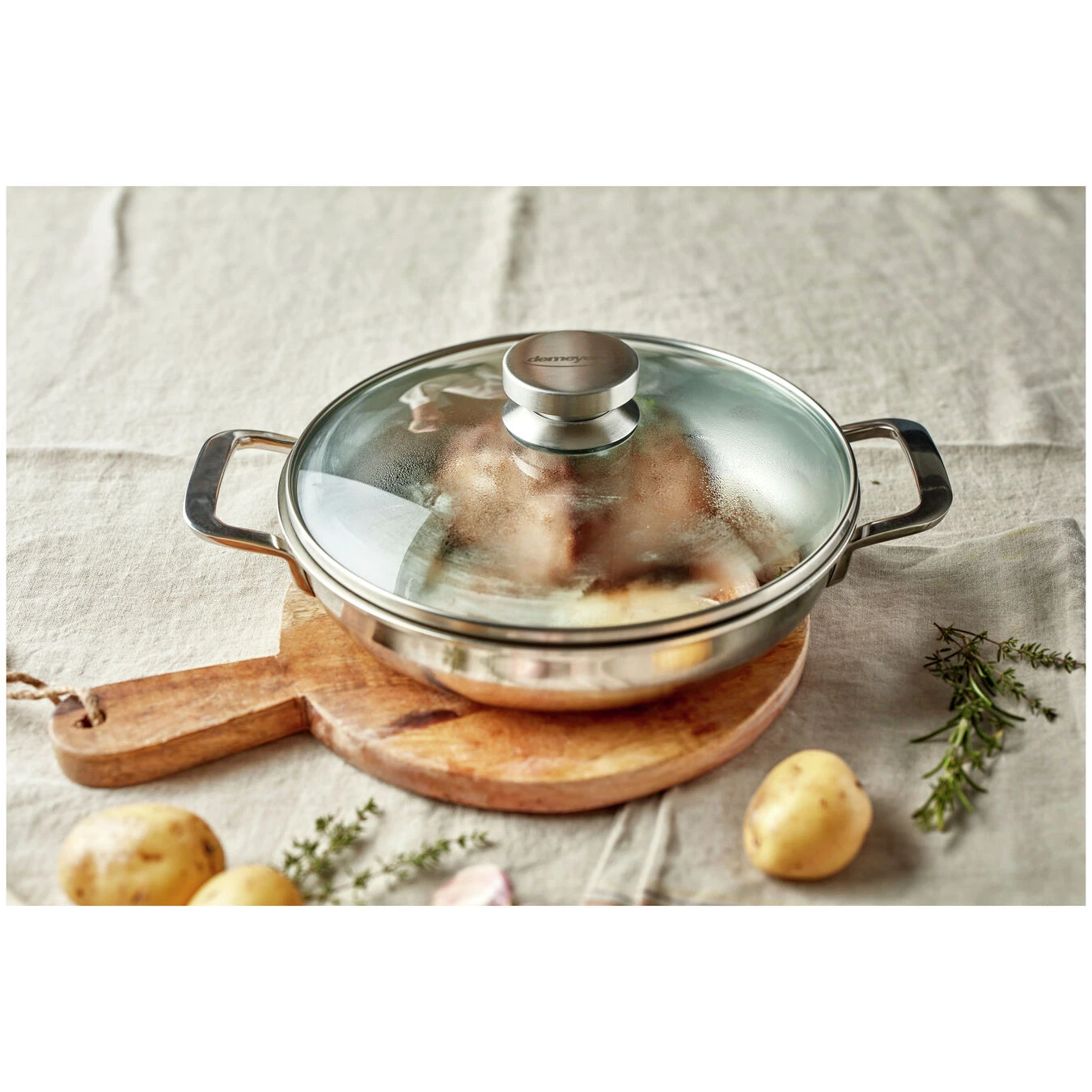 Demeyere Koekenpan Met Glazen Deksel 24 Cm - Afbeelding 4